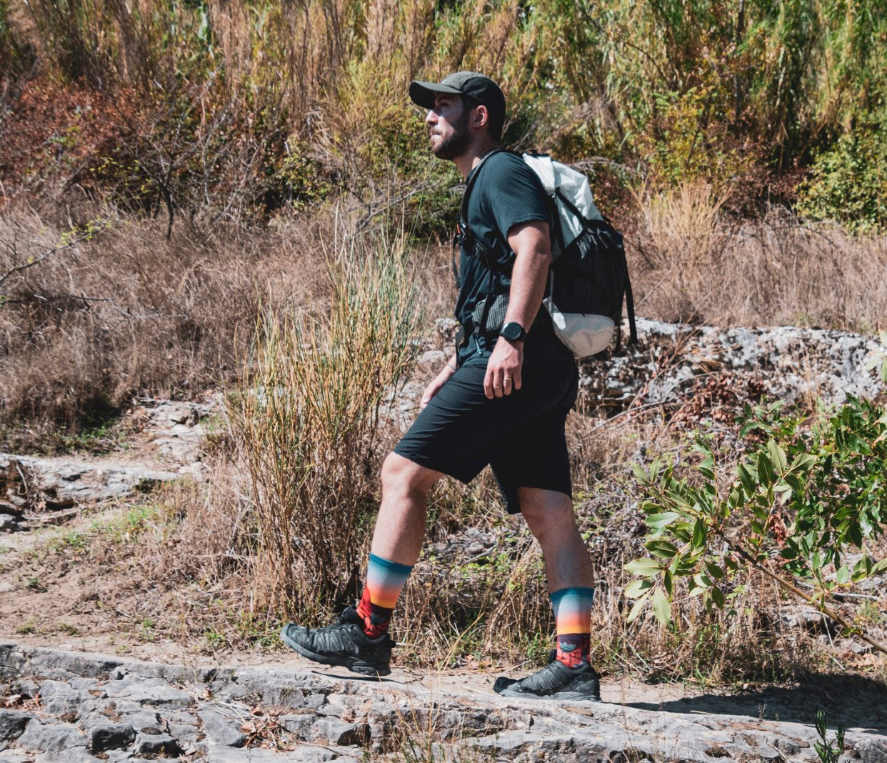 aprime hiking crew socks made from recycled coffee grounds plastic bottle national park series arches yellowstone yosemite love nature save water