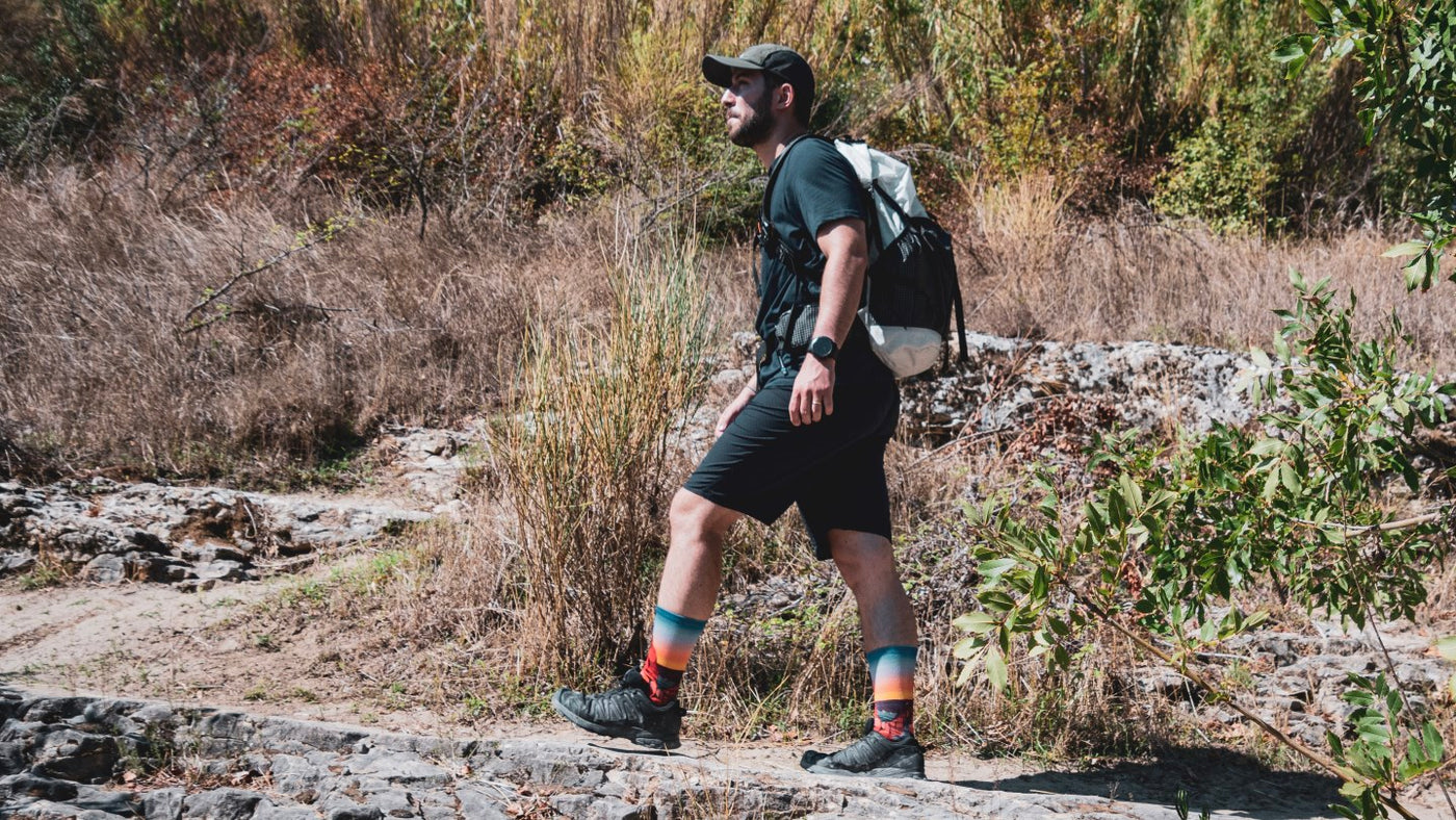 aprime hiking crew socks made from recycled coffee grounds plastic bottle national park series arches yellowstone yosemite love nature save water