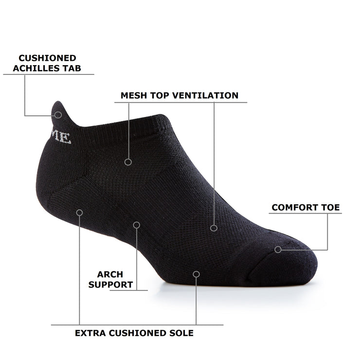 Men's Ankle Socks-Pure Black